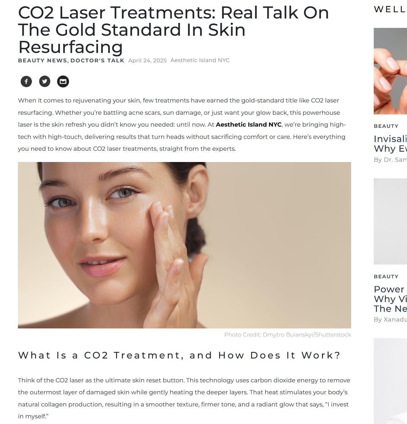 Aesthetic Island Haute Beauty CO2 Treatments