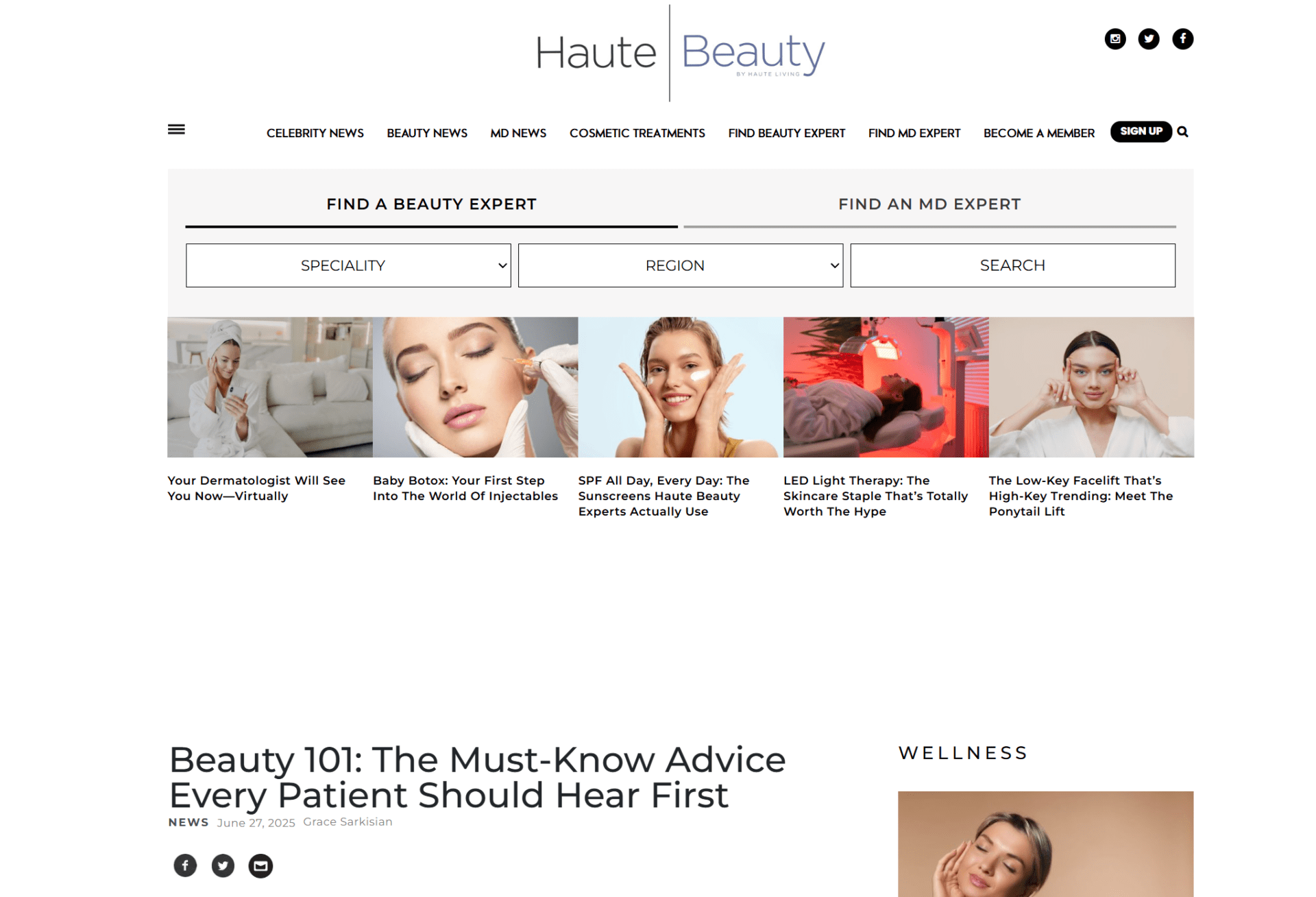 Aesthetic Island Featured on Haute Beauty - Beauty 101