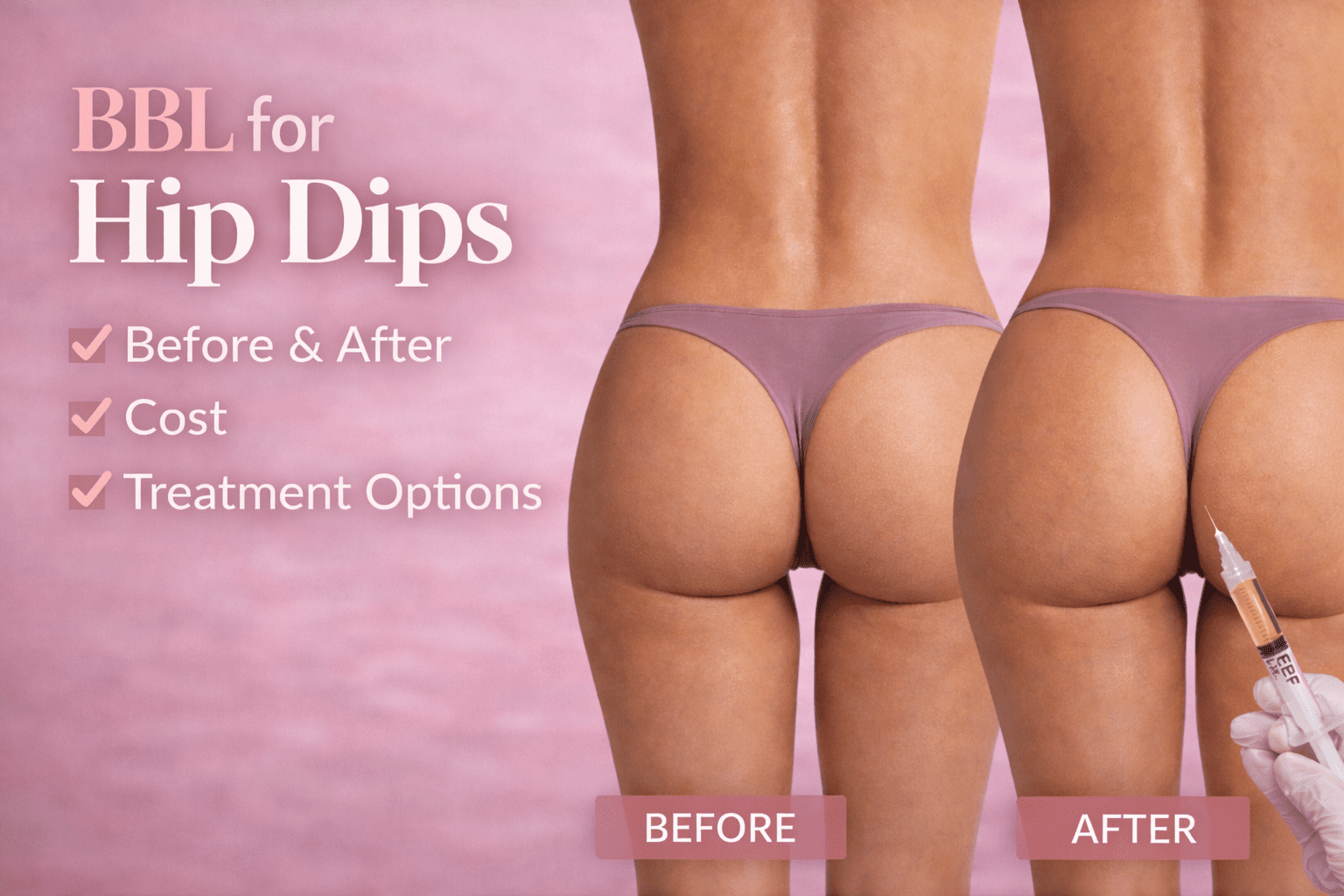 BBL for Hip Dips Before & After + Cost