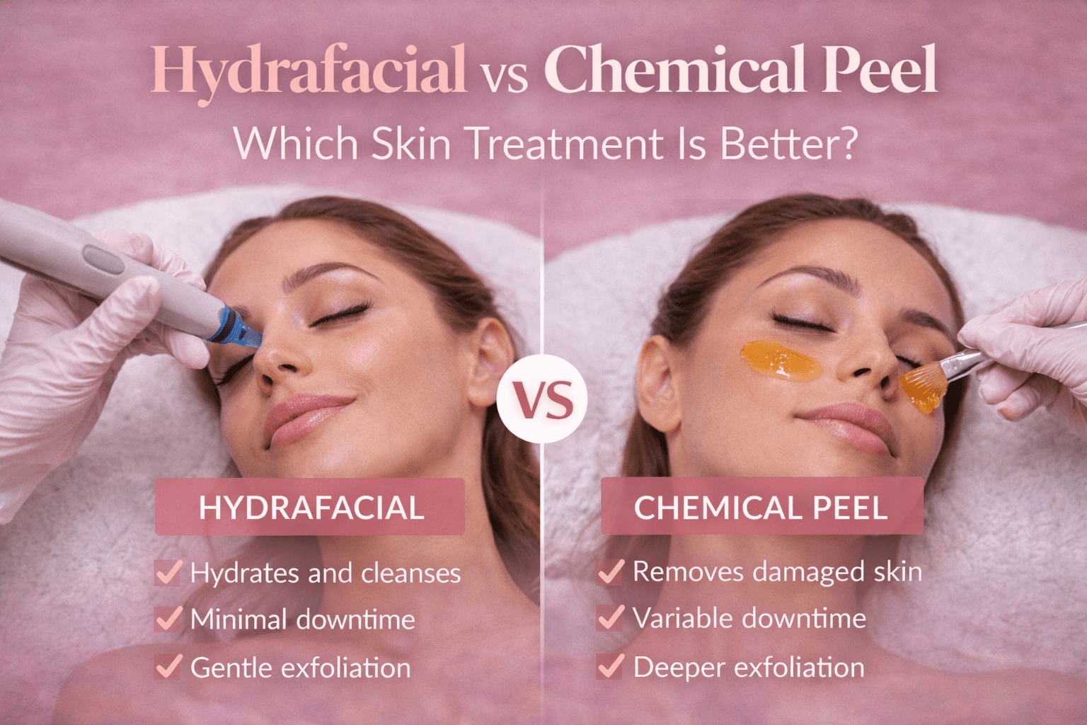 Hydrafacial vs Chemical Peel Which Skin Treatment Is Better