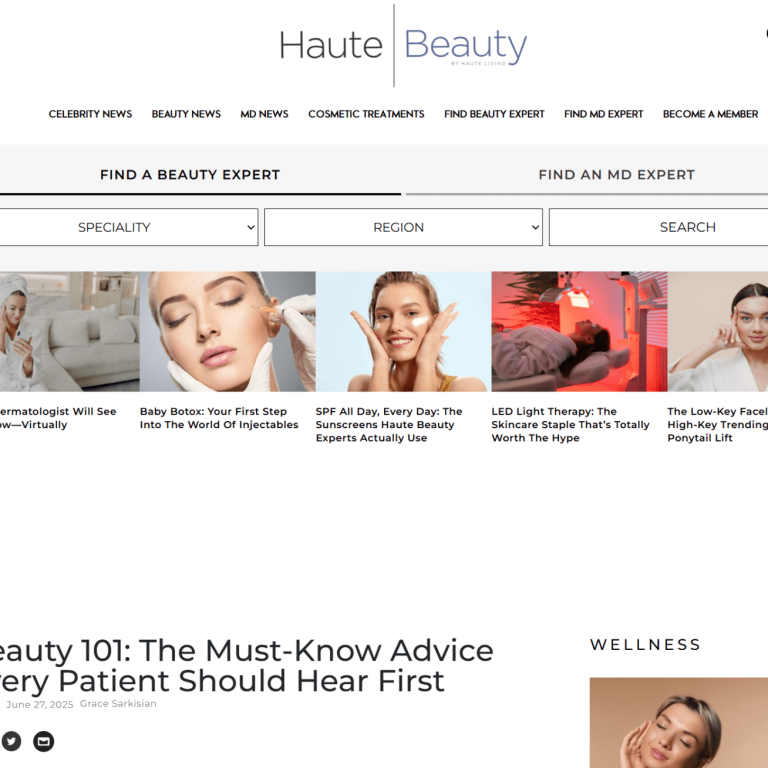 Aesthetic Island Featured on Haute Beauty - Beauty 101