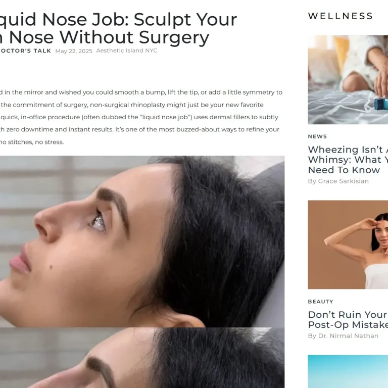 Haute Beauty - The Liquid Nose Job: Sculpt Your Dream Nose Without Surgery